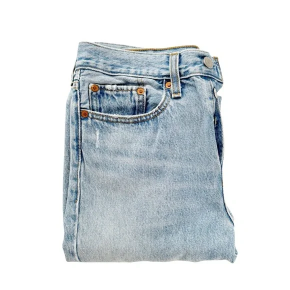 Levi’s 501 Wedgie Straight Leg Jeans Distressed - Picture 10 of 12